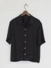 画像1: CYDERHOUSE ボーリングシャツ BLACK (1)