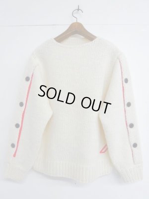 画像2: PHINGERIN HAND KNITTED BUTTON JUMPER オフワイト