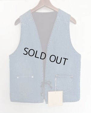 画像4: THE NERDYS JEAN REVERSIBLE VEST U.INDIGO×BLACK
