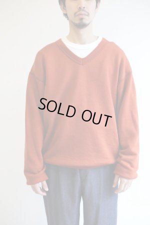 画像5: TONE V NECK WOOL SWEAT DARK ORANGE