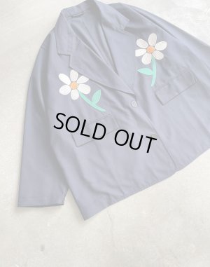 画像4: EFILEVOL Flower Embroidery Big Jacket Navy