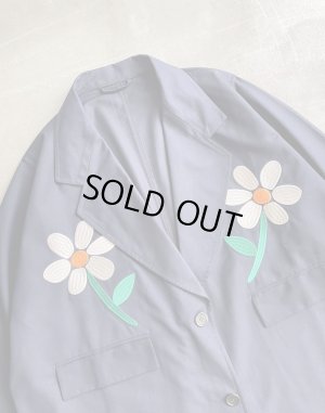 画像3: EFILEVOL Flower Embroidery Big Jacket Navy