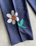 画像4: EFILEVOL Flower Embroidery 2 Tucks Slacks Navy