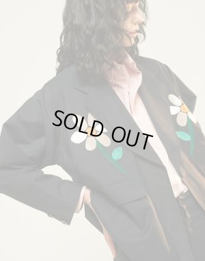 画像11: EFILEVOL Flower Embroidery Big Jacket Navy