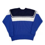 COMFORTABLE REASON Audience Knit BLUE×NAVY