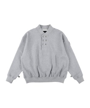 画像1: PHINGERIN DOUBLE HENLEY SWEATSHIRT GREY