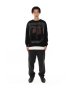 画像3: PHINGERIN WINDOW WEB SWEATER BLACK