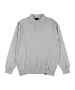 画像1: PHINGERIN DOUBLE KNIT POLO LIGHT GREY