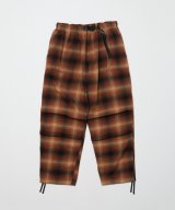 BAL PLAID WIDE MOUNTAIN PANT BROWN