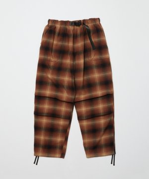 画像1: BAL PLAID WIDE MOUNTAIN PANT BROWN