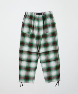 画像1: BAL PLAID WIDE MOUNTAIN PANT GREEN