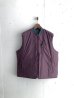 画像1: PWA TWO-FACE QUILTED VEST DARK BURGUNDY (1)