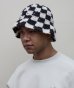 画像2: BAL CHECKERED HAND KNIT BUCKET HAT BLACK (2)