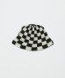 画像1: BAL CHECKERED HAND KNIT BUCKET HAT BLACK (1)