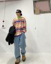 画像7: gim context Clown Circus Border Long Sleeve Knit-T Red