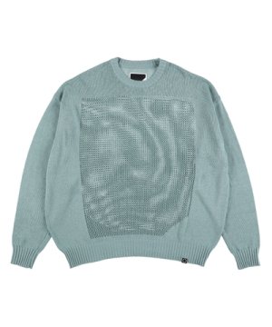 画像1: PHINGERIN WINDOW WEB SWEATER MOSS MINT