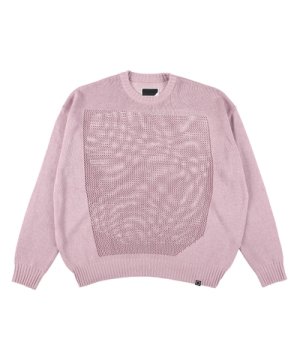 画像1: PHINGERIN WINDOW WEB SWEATER MOSS PINK