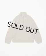BAL DETACHABLE SLEEVE GRID FLEECE PULL OVER MILITARY GRAY