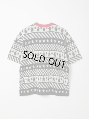 画像3: gim context Clown Circus Border Half Sleeve Knit-T Black