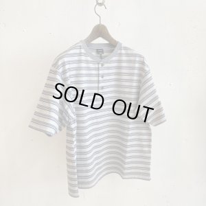 画像1: PWA STRIPED HENRYNECK S/S TEE CLOUD