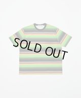 BAL GRADIENT STRIPE CREW NECK TEE GREEN