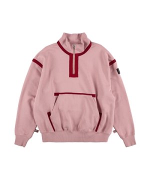 画像1: PHINGERIN QUARTER ZIP SWEATSHIRT PINK