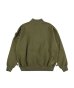 画像2: PHINGERIN DOUBLE HENLEY SWEATSHIRT OLIVE DRAB (2)