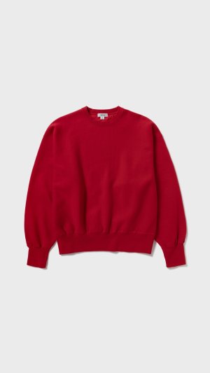 画像1: TONE CREW NECK SWEAT RED
