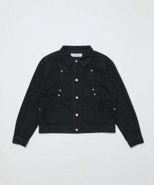 画像1: BAL CARB POCKET WASHED DENIM JACKET WASHED BLACK
