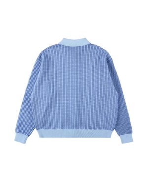 画像2: PHINGERIN MULTI KNIT SHIRT JACKET BLUE