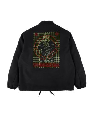 画像1: PHINGERIN WOOL MELTON COACH JACKET BLACK