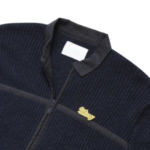 画像2: WHIMSY Low Gauge Knit Jacket Navy
