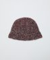 画像1: BAL MIXED HAND KNIT BUCKET HAT BURGUDY (1)