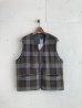 画像4: PWA WASHABLE REFINE-WOOL CHK RV VEST CHARCOAL