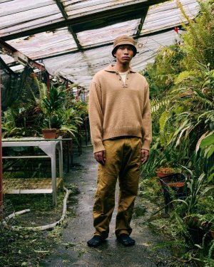 画像2: TONE POLO SWETER CAMEL
