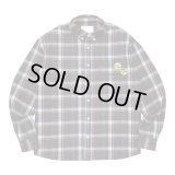 WHIMSY Heavy Wool Flannel Shirt Navy