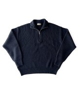 COMFORTABLE REASON Harf Zip Knit BLACK