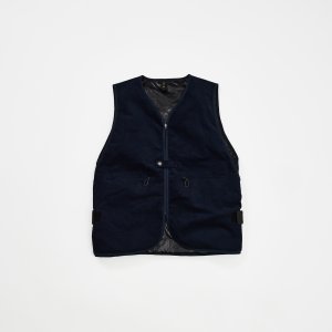画像1: rajabrooke CORDUROY VEST NAVY
