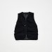 画像1: rajabrooke CORDUROY VEST BLACK (1)