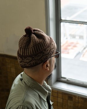 画像3: USUAL THINGS SCRUTINY Jacquard Beanie Brown