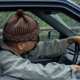 USUAL THINGS SCRUTINY Jacquard Beanie Brown