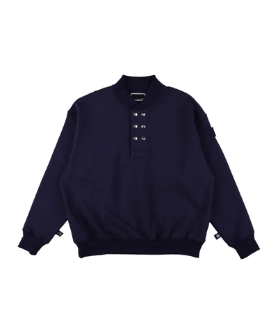 PHINGERIN DOUBLE HENLEY SWEATSHIRT NAVY