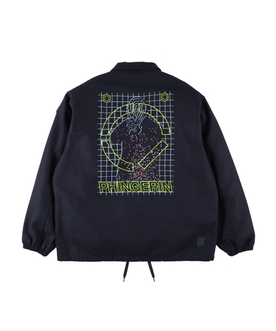 PHINGERIN WOOL MELTON COACH JACKET NAVY
