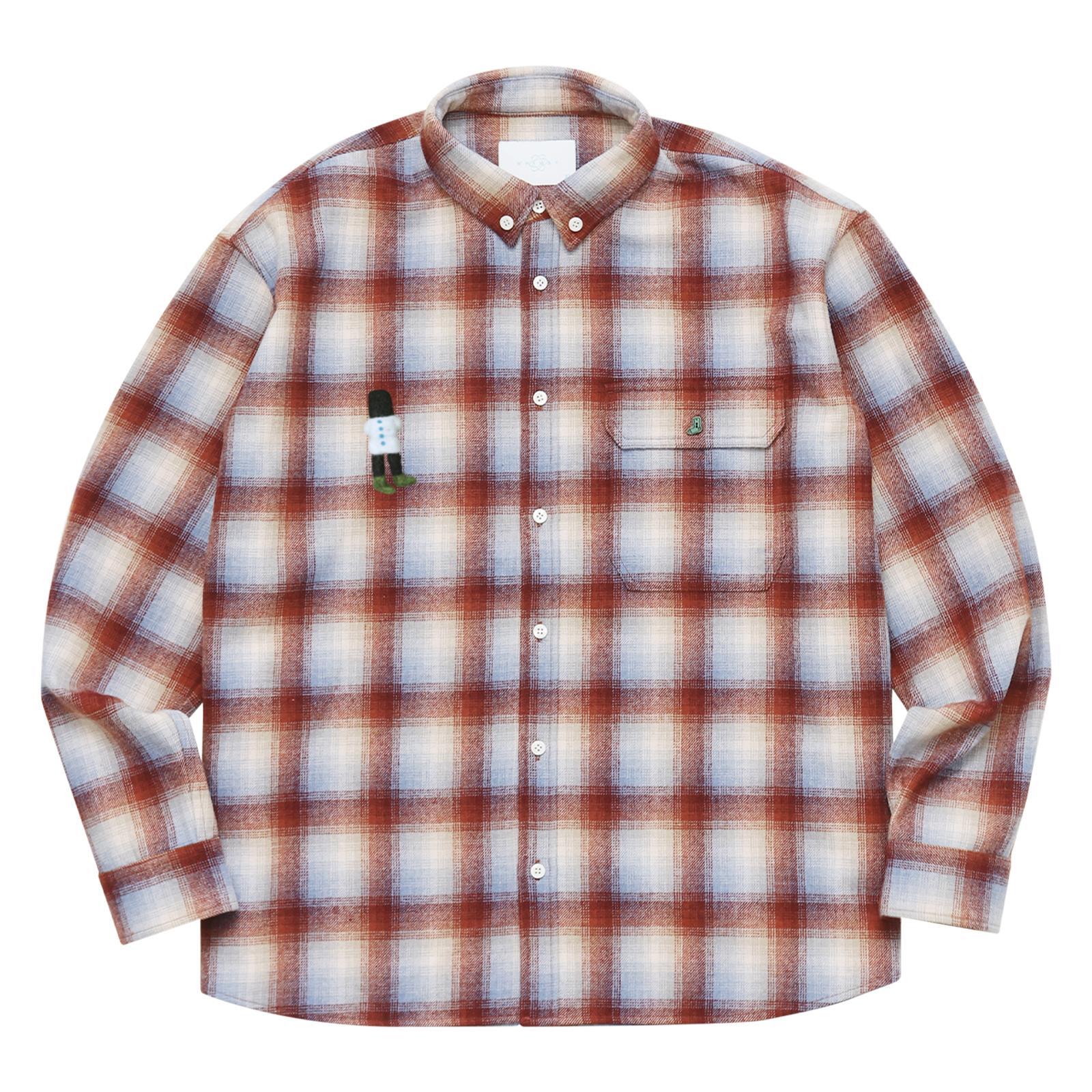 WHIMSY Heavy Wool Flannel Shirt Red