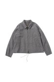 画像1: bukht COTTON WOOL TWEED DROP COLLAR BLOUSON LT.GRAY (1)