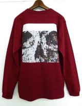 画像: CYDERHOUSE D-SKULL Long Sleeve shirts バーガンディー