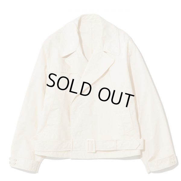 画像1: THE NERDYS TRENCH short jacket O.white (1)