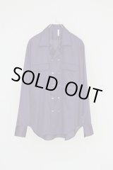 画像: HUMIS DEFORMATION OPENCOLLAR 3PK DOUBLE SHIRT PURPLE