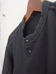 画像3: bukht NEW BAND COLLAR SHIRTS OVER DYE BLK (3)