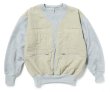 画像1: ETHOS Vest on the Fleece Sweat BEIGE (1)